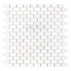 Bianco Dolomite White Brick Mosaic Tile 5/8X1 1/4 Marble Polished or Honed