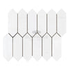 White Picket Tile Mosaic of Bianco Dolomite Polished or Honed Marble