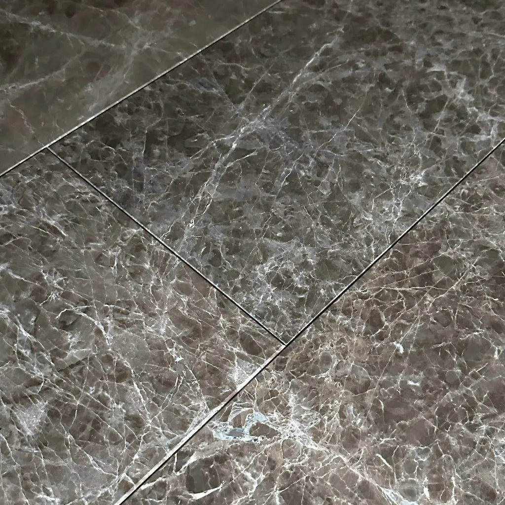 Gray marble floor tiles from Cafe Emperador Brown Emperador Marble 12X24 polished tile