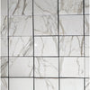 Calacatta Gold 1/2X12 Pencil Liner Polished or Honed White Marble Tile Pattern