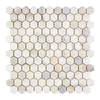 Calacatta Gold 1 inch Hexagon Mosaic Marble Tile Sheet Polished or Honed Finish