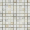 Calacatta Gold 1X1 Mosaic Marble Tile Polished or Honed Square Mosaic Tile Pattern