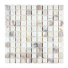 Calacatta Gold 1X1 Mosaic Marble Tile in polished and honed finish