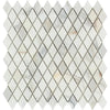 Calacatta Gold Diamond-patterned marble mosaic tile in polished or honed finish