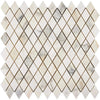 Calacatta Gold 1X2 Diamond Rhomboid Mosaic Marble Tile in polished or honed finish