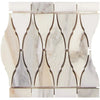 Calacatta Gold Lantern Border Mosaic Marble Tile Sheet in Polished Finish