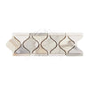 Calacatta Gold Lantern Marble Mosaic Tile Border in Polished or Honed Finish