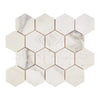 Calacatta Gold 3 inch Hexagon Mosaic Marble Tile Polished or Honed for elegant decor