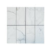 Calacatta Gold 4 3/4X12 Baseboard Trim Molding in elegant white marble-patterned tiles