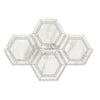 Calacatta Gold 5-inch hexagon polished mosaic marble tile with elegant design