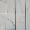 Calacatta Gold 5-inch Hexagon Mosaic Marble Tile in white marble pattern, polished or honed