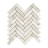 Calacatta Gold Italian Premium 1X4 Herringbone Mosaic Marble Tile Polished - Honed - SurfacesGalorePolished