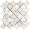 Calacatta Gold Lantern 3 inch Arabesque Marble Mosaic Tile in polished finish