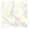 Calacatta Gold Marble 12X12 Polished or Honed showcasing four elegant marble tiles