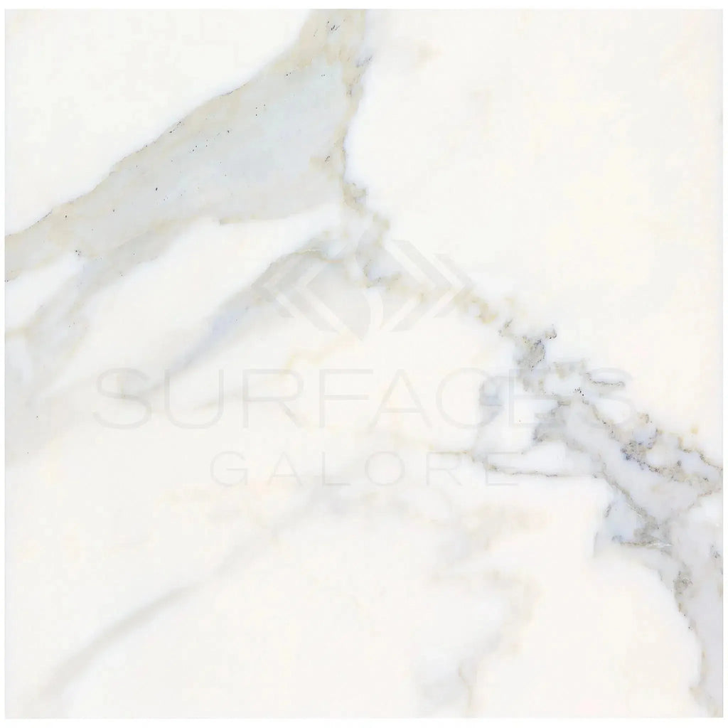 Calacatta Gold Marble 12X24 Polished or Honed showcasing elegant white marble tile