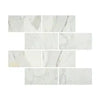 White marble-patterned rectangular tiles of Calacatta Gold Marble 12X24 polished or honed