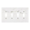 Calacatta Gold Marble four-gang toggle switch wall plate for elegant home decor