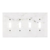 Calacatta Gold Marble Four-Gang Toggle Switch Wall Plate for stylish home décor