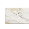 White marble slab with gold and black veining from Calacatta Gold Marble collection