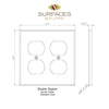 Calacatta Gold Marble Double DUPLEX Switch Wall Plate diagram for electrical installation