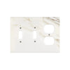 Calacatta Gold Marble Double Toggle Duplex Switch Wall Plate with elegant marble pattern