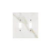 Calacatta Gold Marble Double Toggle Switch Wall Plate for elegant home decor