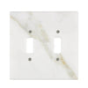 Calacatta Gold Marble Double Toggle Plate Switch Wall Plate showcases elegant design