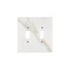 Calacatta Gold Marble Double Toggle Plate Switch Wall Plate for elegant decor