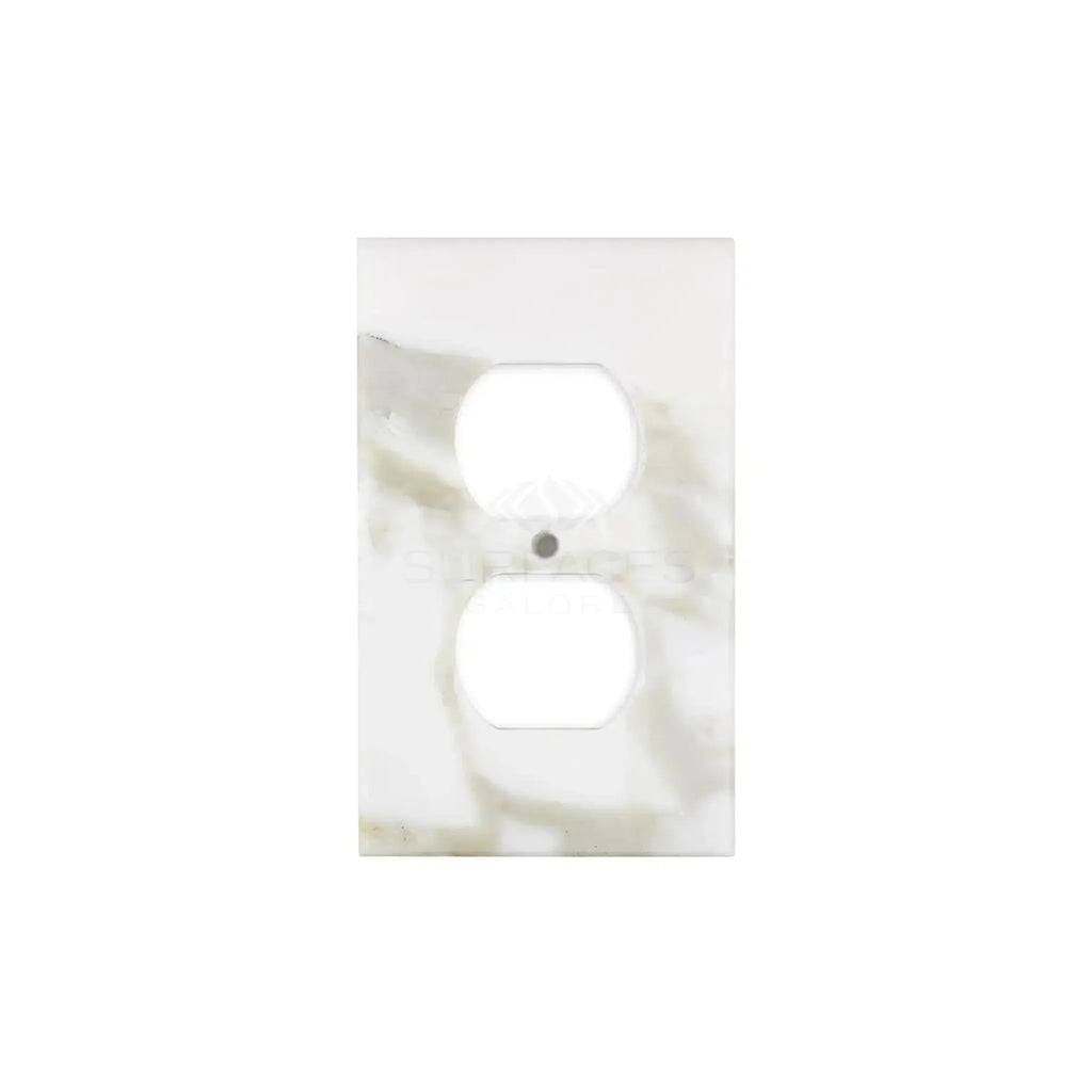 Calacatta Gold Marble-patterned Electrical Outlet Cover for Stylish Home Decor