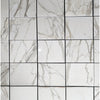 Calacatta Gold Marble Single ROCKER Plate Switch Wall Plate featuring a white marble tile pattern