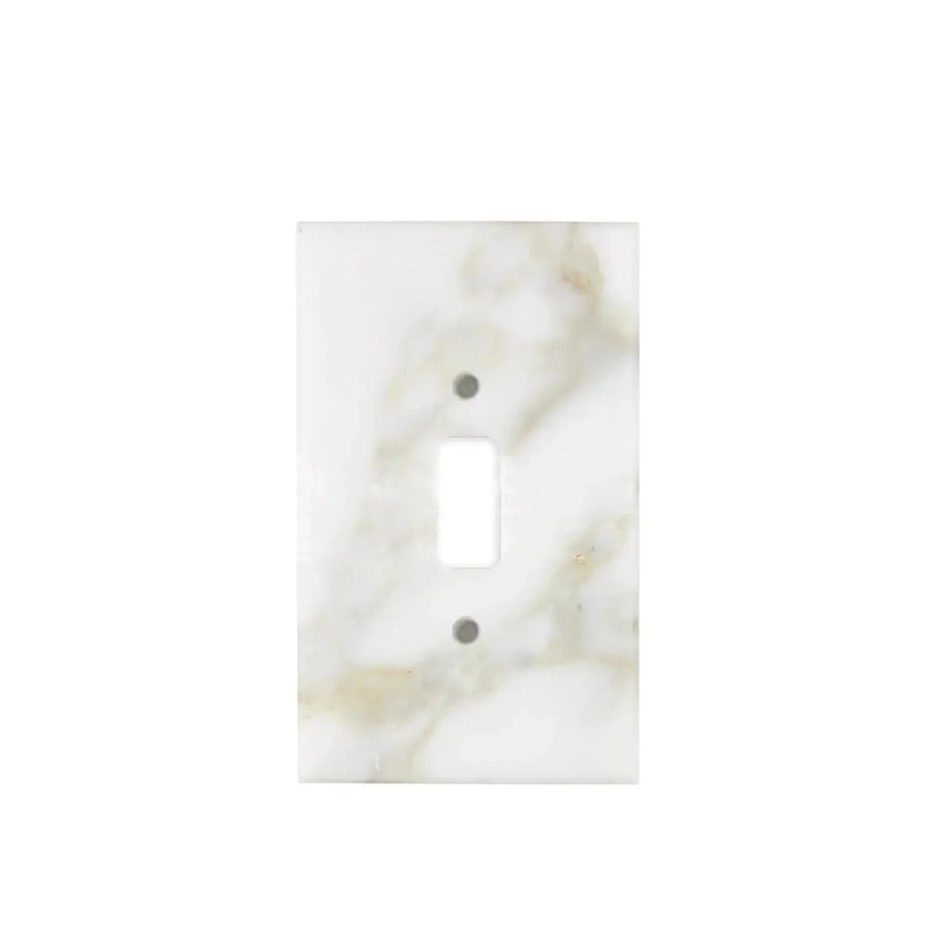 Calacatta Gold Marble-patterned Single Toggle Switch Wall Plate for elegant decor