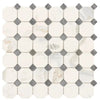 Calacatta Gold Octagon and Diamond Tile Mosaic in Polished or Honed Finish