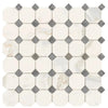 Calacatta Gold Octagon and diamond tile mosaic in polished or honed marble finish