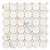 Calacatta Gold Octagon and Diamond Mosaic Marble Tile in Polished or Honed Finish