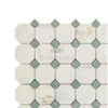 Calacatta Gold Octagon and Diamond Mosaic Marble Tile in Polished or Honed Finish