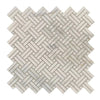 Calacatta Gold Stanza Mosaic Marble Tile with Herringbone Pattern in Polished or Honed Finish