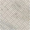 Herringbone marble tile pattern in Calacatta Gold Stanza Mosaic Marble Tile