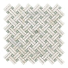 Calacatta Gold Stanza Herringbone Mosaic Tile in Polished or Honed Finish