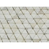 Elegant Calacatta Gold Triangular Hexagon Mosaic Marble Tile Tumbled in white marble pattern