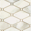 Calacatta Oliva Marble Octave Long Octagon tile with polished or honed mosaic pattern