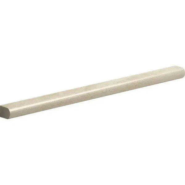 Rounded rectangular bar in Cappuccino Marble 1/2X12 Pencil Liner Polished finish