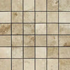 Beige marble mosaic tiles in Cappuccino Marble 2X2 Mosaic Tile Polished design