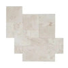 Beige marble tile arrangement highlighting Cappuccino Marble Versailles Pattern set