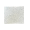 White marble tabletop featuring Carrara White 1/2X12 Pencil Liner Polished design