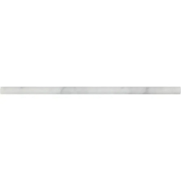 Thin Carrara White marble strip in 1/2X12 Pencil Liner polished finish