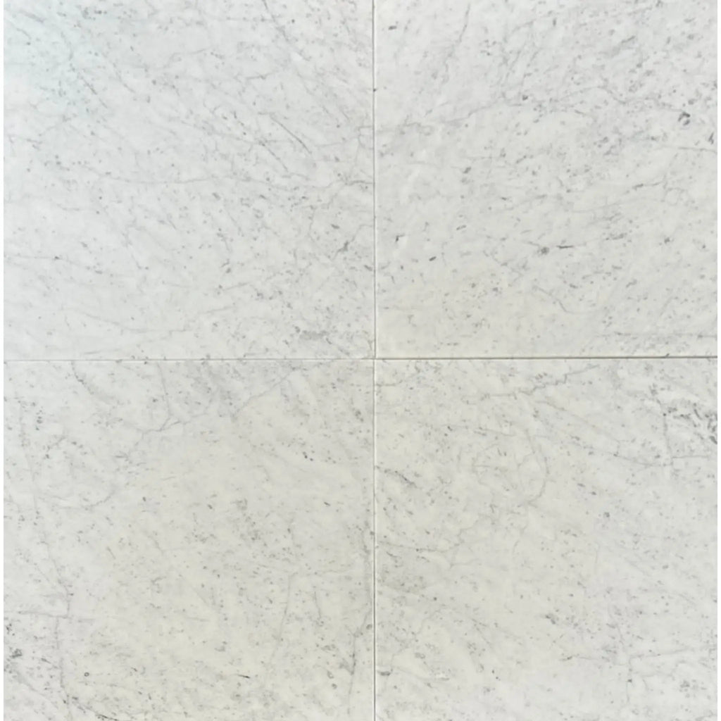 Carrara White 1/2X12 Pencil Liner Polished featuring an elegant white marble tile pattern