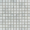 Carrara White 1X1 Mosaic Marble Tile in polished and honed finish for elegant design