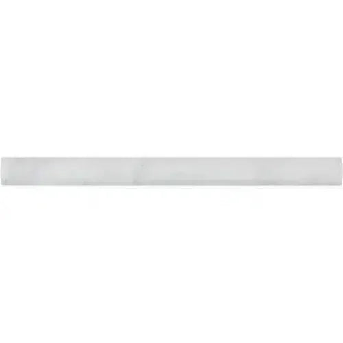 White marble border tile in Carrara White 1X12 Quarter-Round Trim Molding