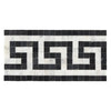 Black and white mosaic border design for Carrara White Greek Key Border tile