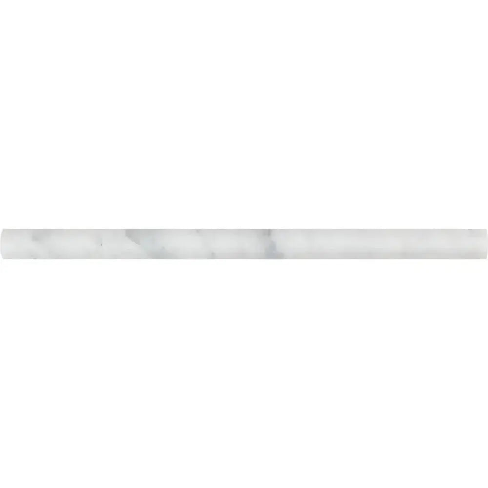 Carrara White 3/4X12 Bullnose Liner Polished or Honed Marble Pencil Tile